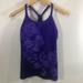 Athleta Tops | Athleta Purple Flower Athletic Racerback Tank Top | Color: Purple | Size: Xs