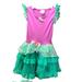 Disney Dresses | Disney Ariel Dress Girls Size 4-6 | Color: Green/Purple | Size: 4-6