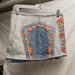 Free People Skirts | Free People Size 2 Tribal Mini Jean Skirt Embroidered Orange Blue Yellow | Color: Blue/Orange | Size: 2