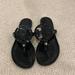 Tory Burch Shoes | Holiday Sale! Black Patent Tory Burch Miller Sandals | Color: Black | Size: 9.5