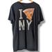 American Eagle Outfitters Shirts | I Love Pizza Ny Graphic Tshirt In Black By American Eagle Outfitters: Mens Xxl | Color: Black/Red | Size: Xxl