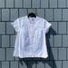 J. Crew Tops | J. Crew Medium Short Sleeve White Cotton Blouse Shirt Top Size M | Color: White | Size: M
