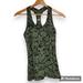 Lululemon Athletica Tops | Lululemon Cool Racer Back Tank Top Floral Size 8 | Color: Black/Green | Size: 8