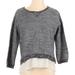 American Eagle Outfitters Sweaters | American Eagle Black Knit Sheer Hemline Pullover 3/4 Sleeve Sweater Size Small | Color: Black/White | Size: S