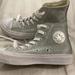 Converse Shoes | Chuck Taylor Hitop High-Top Silver Converse Allstar | Color: Silver | Size: 5