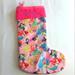 Disney Toys | Disney Christmas Stocking. | Color: Green/Pink | Size: 19 1/2" X 12 1/2" Bottom