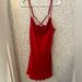 Free People Dresses | Free People Red Satin Cowl Neck Mini Dress | Color: Red | Size: S
