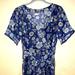 Anthropologie Dresses | Isabella Bird Anthropologie Floral Silk Dress Sz 8p | Color: Blue | Size: 8p