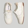 Madewell Shoes | Madewell Court Sneakers In White Leather | Color: White | Size: 6.5