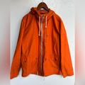 American Eagle Outfitters Jackets & Coats | American Eagle Orange Canvas Cotton Hooded Jacket Zip Cinch Waist Mens Sz Large | Color: Orange | Size: L