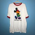 Disney Shirts | Disney Parks Shirt Mens Medium Rainbow Mickey Mouse Ringer Pride Wdw Nwt | Color: White | Size: Xl