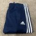 Adidas Bottoms | Adidas Dri Fit Youth Pants 14/16- Navy Blue With White Stripes Down The Sides | Color: Blue/White | Size: 14b