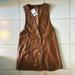 Zara Dresses | Brown Leather Zara Dress Size Xs But Fits Like A Medium (Brand New With Tags) | Color: Brown | Size: M