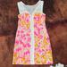 Lilly Pulitzer Dresses | Lilly Pulitzer Dress Pink Pastels White Floral Lace Sz Xs Nwot | Color: Orange/Pink | Size: Xs