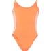 Adidas Tops | Adidas Deep Cut Back Bodysuit Large . | Color: Orange | Size: L