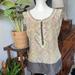 Anthropologie Tops | Anthropologie Floreat Crackling Plaster Silk Top | Color: Brown/Tan | Size: 8