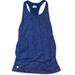 Athleta Tops | Athleta Medium Blue Heather Speed Light Sleeveless Tank Top Ruched Sides Womens | Color: Blue | Size: M