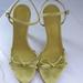 J. Crew Shoes | J. Crew Slingback Strappy Suede Open Toe Heels Light Green Size 7 | Color: Green | Size: 7