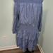 Michael Kors Dresses | Michael Kors Chambray Blue Jean Off The Shoulder Bottom Ruffle Dress Medium | Color: Blue | Size: M