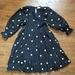 Zara Dresses | Adorable Black With Tiny White Flowers Embroidered Dress | Color: Black/Red/White | Size: 6g