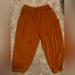 Free People Pants & Jumpsuits | Free People Size Large Velour Baggy Pants. Long. Big Side Pockets. Worn 3x | Color: Brown | Size: L