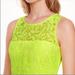 J. Crew Dresses | J.Crew Neon Yellow Collection Lace Sheath Fitted Sleeveless Cocktail Dress | Color: Yellow | Size: 0