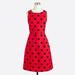 J. Crew Dresses | J.Crew Printed Pleated Shift Dress | Color: Black/Red | Size: 0