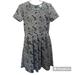 Lularoe Dresses | Lularoe Black & Gray Amelia Brocade Dress In Large | Color: Black/Gray | Size: L