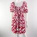 Anthropologie Dresses | Geisha Designs Anthropologie Size M Red & White Short Sleeve Babydoll Dress | Color: Red/White | Size: M