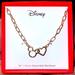 Disney Jewelry | Disney Gold Infinity Mickey Heart Link Chain Link Necklace | Color: Gold | Size: Os