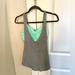 Lululemon Athletica Tops | Lululemon Athletica Grey Tank With Mint Green Built In Sports Bra | Size: 4 | Color: Gray/Green | Size: 4