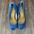 Coach Shoes | Coach Blue Breana Suede Heels | Color: Blue | Size: 9.5