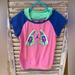 Nike Shirts & Tops | Girls Nike Tee With High Top Tennis Shoes Sports Athletic Active As 6 Shirt Top | Color: Blue/Pink | Size: 6g