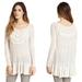 Free People Sweaters | Free People Candy Yoke Linen Peplum Pullover Boho Top Mini Dress Size Medium | Color: Cream/White | Size: M