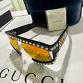 Gucci Accessories | Gucci Pearl Hollywood Forever Oversized Sunglasses Mirrored Brand New | Color: Black/Gold | Size: Os