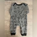 Disney One Pieces | Disney Baby Mickey Mouse Baby Long Sleeve Onesie Size 3-6 Months Black And Gray | Color: Black/Gray | Size: 3-6mb