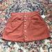 Free People Skirts | Free People Corduroy Mini Skirt | Color: Orange/Tan | Size: 6