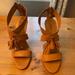 Kate Spade Shoes | Kate Spade Saturday Strappy Heels-8.5 | Color: Tan | Size: 8.5