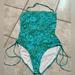 Lilly Pulitzer Swim | Lilly Pulitzer Swimsuit 1 Pc Blue Green Xl | Color: Blue/Green | Size: Xl