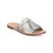 Kate Spade New York Shoes | Kate Spade New York Womens Silver Coby Slip On Leather Slide Sandals Shoes 7.5 M | Color: Silver | Size: 7.5