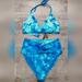 Pink Victoria's Secret Swim | 3 Victoria's Secret Pink Bikini Sets. Purple. Blue Tie Dye. Pure Black Floral. | Color: Blue/Purple | Size: M