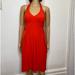 Athleta Dresses | Athleta Pack Everywhere Tie Halter Dress Women’s Size 6 Coral Red Euc | Color: Red | Size: 6