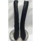 Nike Shoes | Cole Hahn Womens 4" Stiletto Boots Size 9b Black Leather Lace Up Knee High | Color: Black | Size: 9