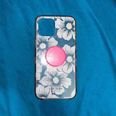 Kate Spade Cell Phones & Accessories | Kate Spade Iphone 12 Case With Pink Pop Socket | Color: White | Size: Os