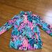 Lilly Pulitzer Shirts & Tops | Lilly Pulitzer Girls Bringing Mermaid Back Velour Jacket Large (8-10) Nwot | Color: Blue/Pink | Size: Lg