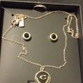 Coach Jewelry | Coach Necklace And Earring Set | Color: Tan | Size: Os