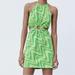 Zara Dresses | Green Zara Swirl Bodycon Halter Dress | Color: Green | Size: S
