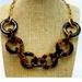 J. Crew Jewelry | J Crew Classic Tortoise Shell Chunky Linked Necklace. Pre Owned.Bought In 2017 | Color: Black/Brown | Size: Os