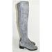 Tory Burch Shoes | $600 Tory Burch Caitlin Over The Knee Boot Embossed Log0 Suede Gray 6.5 (1)(M30) | Color: Gray | Size: 6.5