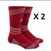 Adidas Underwear & Socks | 2 X Adidas Speed Mesh Traxion Athletic Crew Socks Mens Shoe Size Xl | Color: Red | Size: Xl